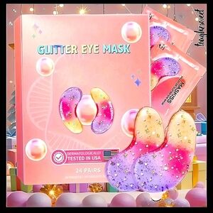 🆕️24 PAIRS EXTRA LARGE GIFT BOX OF 24 TRICOLOR EYE MASKS W/ CAFFEINE & COLLAGEN